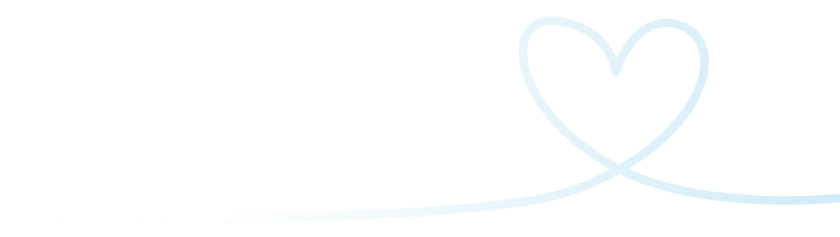 A light blue curved line forming the shape of a heart on a transparent background